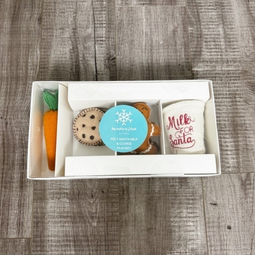 Felt Santa's Milk & Cookies Children's Kid's Playset NIB